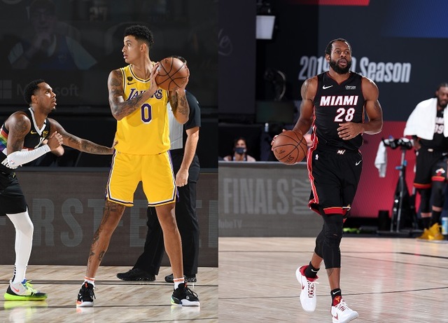 Andre Iguodala (Heat) x Kyle Kuzma (Lakers) - (Ala)  MVP das finais de 2015, reconhecido por marcar implacavelmente LeBron James, Iguodala deve ter uma participação muito efetiva agora contra o Lakers, talvez até começando alguns jogos como titular dependendo de como o adversário for escalado. Já Kuzma é o melhor prospecto ainda jovem do time de Los Angeles e continua sendo uma peça importante na rotação do técnico Frank Vogel.