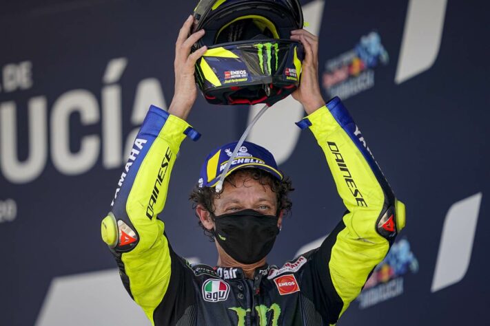 No GP da Andaluzia, Valentino Rossi conseguiu o primeiro pódio desde o GP das Américas de 2019