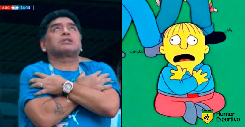 Jogadores parecidos com desenho: Maradona e Ralph (Os Simpsons)