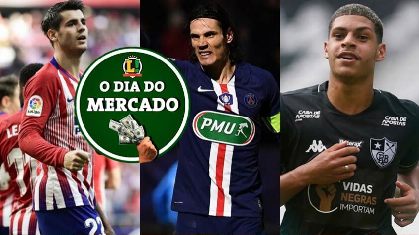 A segunda-feira começou agitada no mercado da bola, com notícias sobre o futuro de Álvaro Morata, também uma possível oferta de Cavani a um grande espanhol e o interesse de um time francês no botafoguense Luís Henrique. Confira a seguir tudo que rolou nesta manhã do vaivém!