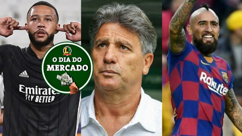 O vaivém segue agitado na Europa e também no Brasil. Renato Gaúcho, criticado, já tem campanha por demissão no Grêmio, enquanto Memphis Depay, do Lyon, é desejado por vários clubes, incluindo o Barcelona. Já Arturo Vidal está cada vez mais próximo da Itália e o Fluminense vendeu um dos seus destaques. Confira tudo que rolou na manhã desta segunda-feira!