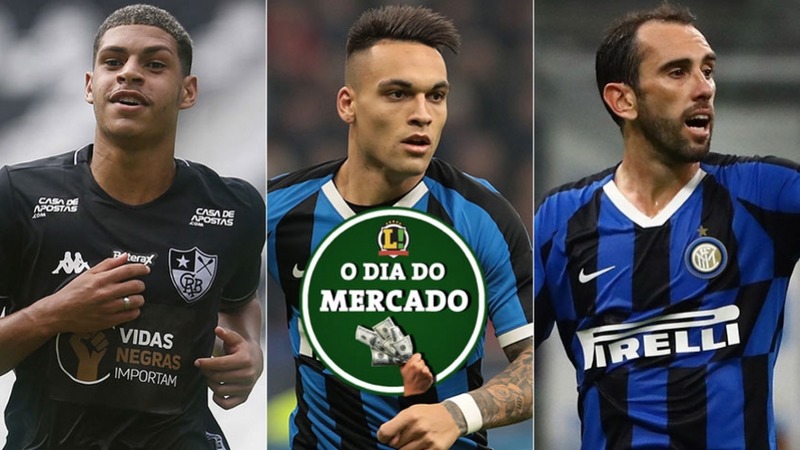 O mercado da bola teve novidades nesta quinta-feira. Luis Henrique, do Botafogo, está de malas prontas para França, Barcelona tenta última investida para contar com Lautaro Martínez, Godín foi anunciado como novo reforço do Cagliari... Confira o dia do mercado!  