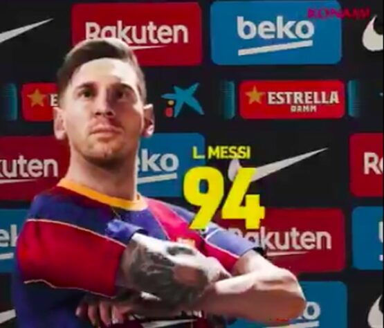 O eFootball PES 2021 anunciou, em post nas suas redes sociais, a pontuação geral do principal astro do game Lionel Messi. Em parceria com o Barcelona, a Konami escolheu o craque como capa do jogo. Messi terá o overall (força) de 94 na nova edição do game. Pensando nisso, o LANCE! preparou uma galeria mostrando a evolução do craque, em gráficos e pontuação geral, durante toda sua 'carreira' dentro do PES. Confira! 