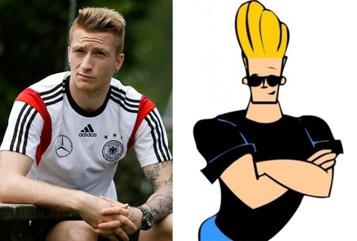 Jogadores parecidos com desenho: Marco Reus e Johnny Bravo