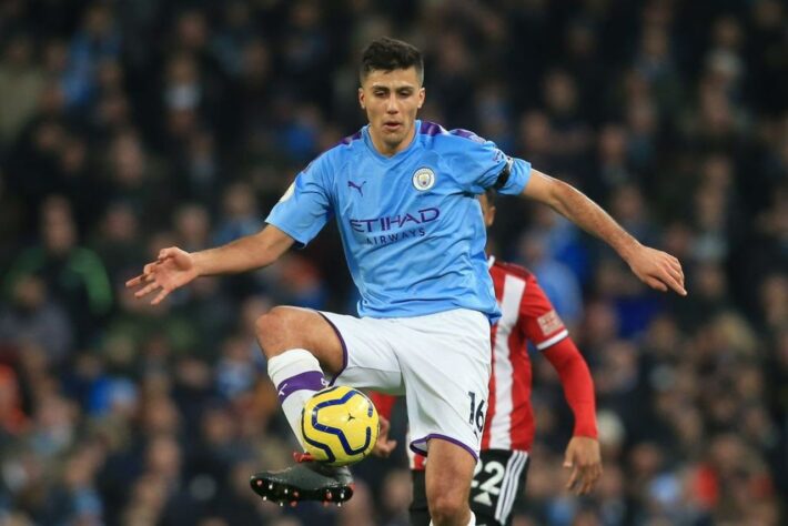 18º RODRI - outro do Manchester City. Valor de mercado: € 65 milhões (R$ 416 milhões)