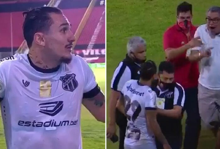 O presidente do Vitória, Paulo Carneiro, invadiu o gramado do Barradão no intervalo da partida contra o Ceará e ameaçou o meia Vinícius, do Vozão. Enquanto o jogador se preparava para dar entrevista, o dirigente começou a gritar em tom de intimidação e ameaçou o atleta de agressão física.