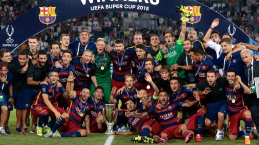 2015 - Na final mais empolgante da história o Barcelona superou o Sevilla por 5 a 4.