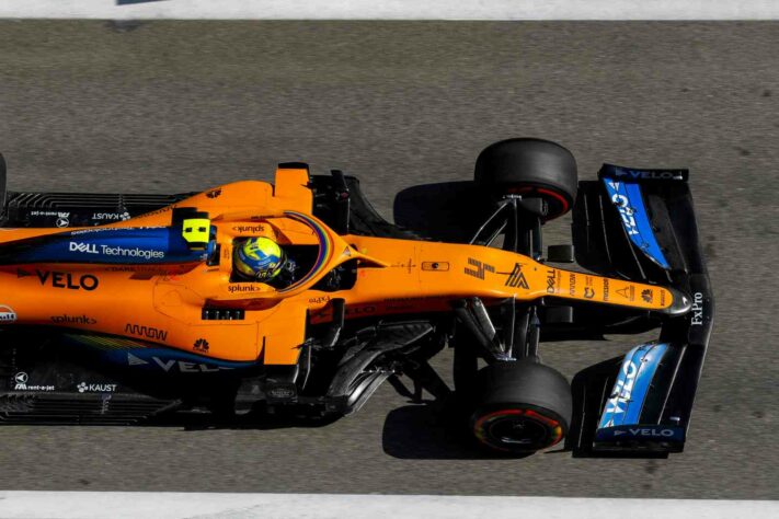 Lando Norris não fez boa apresentação e ficou no fim do pelotão