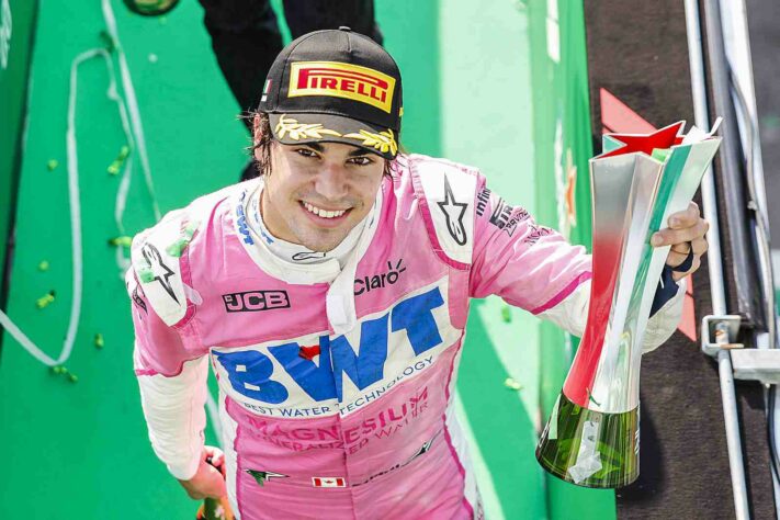 Lance Stroll foi terceiro e conquistou o primeiro pódio desde Azerbaijão em 2017