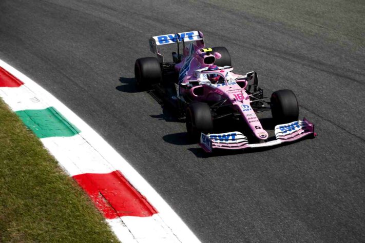 Lance Stroll em ação no segundo treino livre em Monza