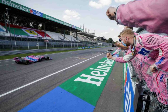 Lance Stroll conseguiu seu primeiro pódio pela Racing Point em 2020