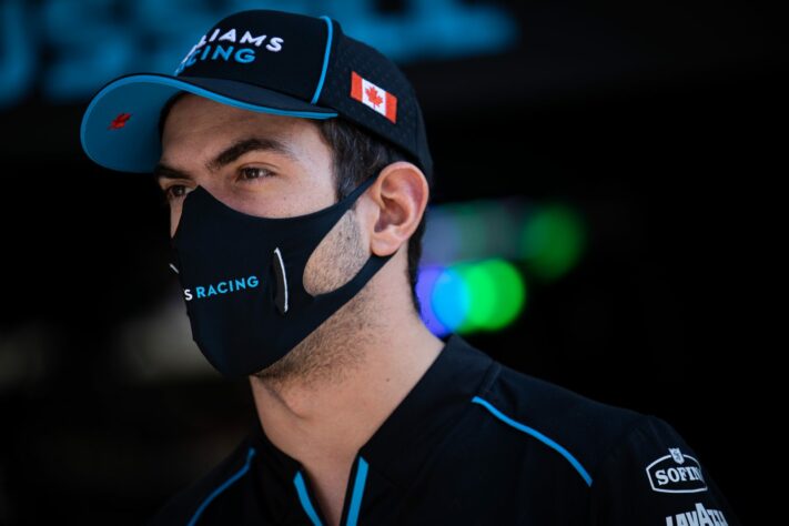 Nicholas Latifi antes da corrida. Canadense abandonou no início da prova