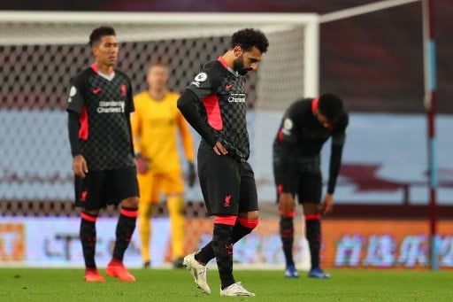 O Liverpool, atual campeão inglês, sofreu uma goleada história para o Aston Villa por 7 a 2.