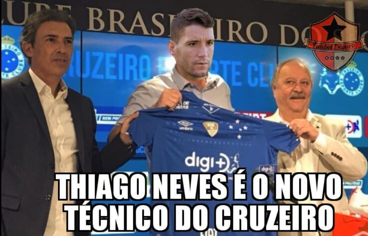 26.09.19 - Com a queda de mais um treinador, os internautas ironizaram afirmando que Thiago Neves seria o novo comandante do Cruzeiro