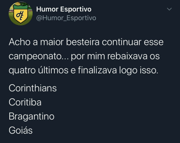 Memes: Corinthians termina rodada na zona de rebaixamento e vira piada na web