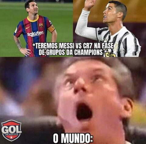 Juventus e Barcelona caem no mesmo grupo da Champions e fato rende memes com Cristiano Ronaldo e Messi