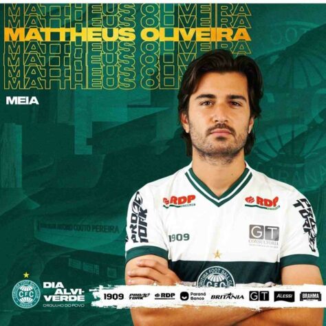 FECHADO – O Coritiba também contratou o meia Mattheus Oliveira. O jogador foi revelado pela base do Flamengo e é filho do tetracampeão Bebeto. O atleta de 26 anos estava no Sporting, de Portugal, e reforça o Coxa por empréstimo até 2021. 