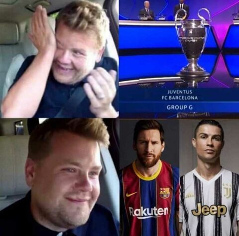 Juventus e Barcelona caem no mesmo grupo da Champions e fato rende memes com Cristiano Ronaldo e Messi