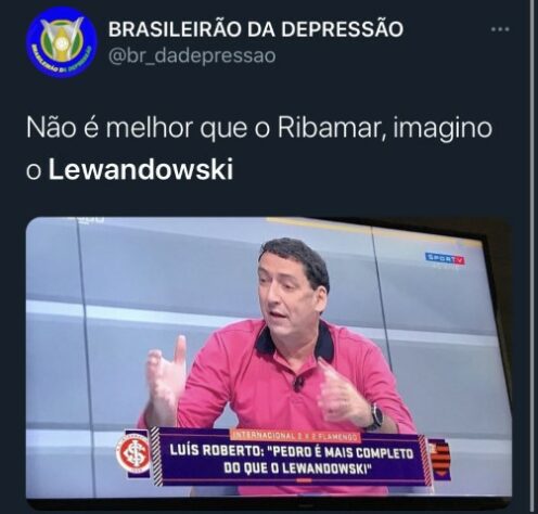 Luis Roberto compara Pedro, do Flamengo, a Lewandowski e vira meme nas redes sociais