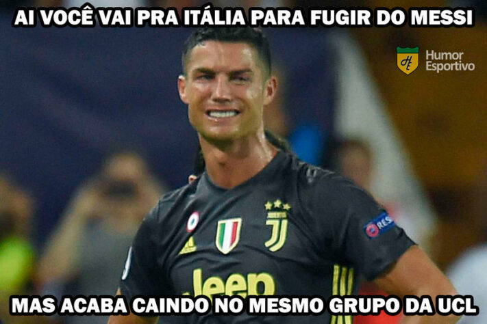 Juventus e Barcelona caem no mesmo grupo da Champions e fato rende memes com Cristiano Ronaldo e Messi