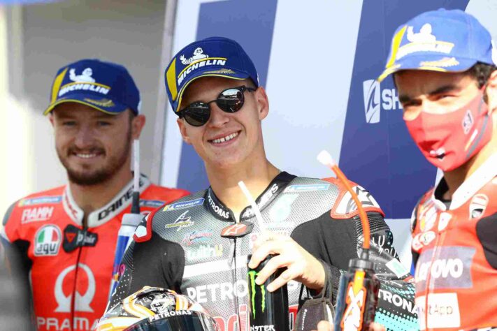 O top-3 do GP da França da MotoGP