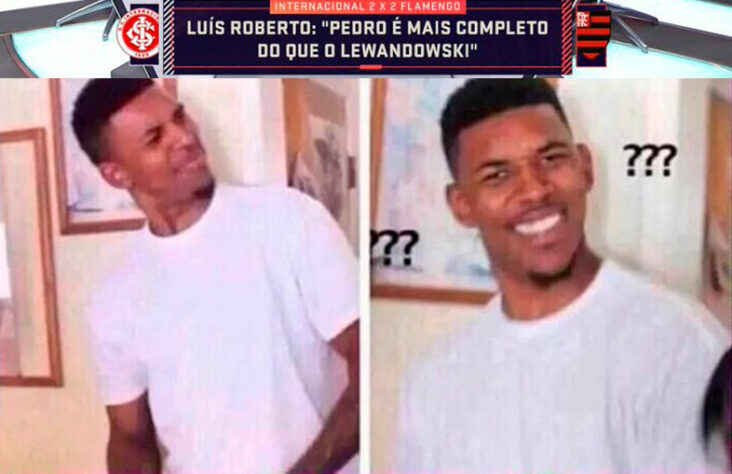 Luis Roberto compara Pedro, do Flamengo, a Lewandowski e vira meme nas redes sociais