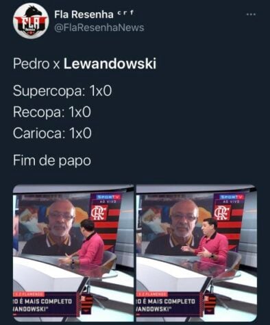 Luis Roberto compara Pedro, do Flamengo, a Lewandowski e vira meme nas redes sociais