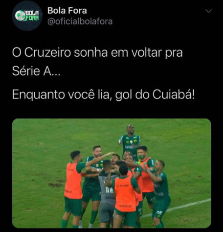 Memes: Cruzeiro perde para o Cuiabá, volta para zona de rebaixamento e não escapa das zoeiras.