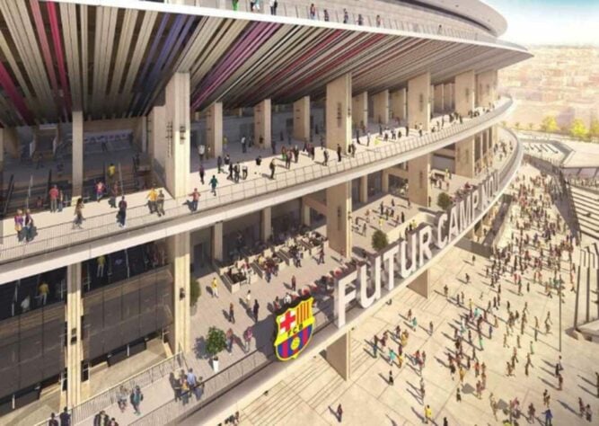 Projeto de reforma do Camp Nou, o estádio do Barcelona.