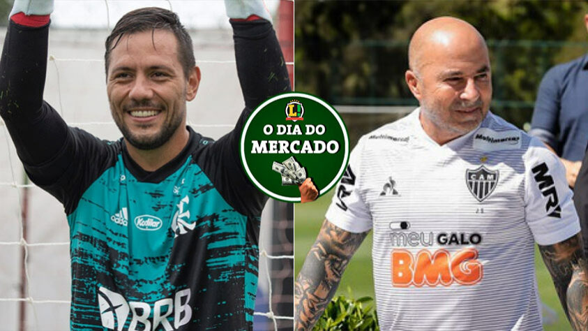 A segunda-feira foi repleta de novidades no mercado da bola. O goleiro do Flamengo, Diego Alves, deu mais um passo rumo a renovação, enquanto Sampaoli está sendo cobiçado no exterior. Veja estas e outras movimentações do vaivém!