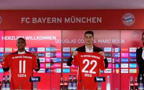FECHADO: Douglas Costa e Marc Roca foram apresentados como novos reforços para a temporada do Bayern de Munique