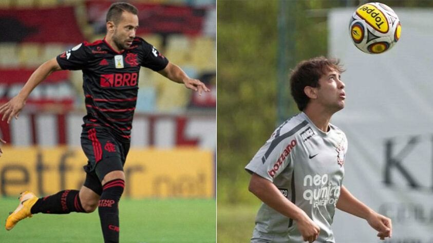 ÉVERTON RIBEIRO – O atual camisa 7 do Flamengo foi revelado na base do Corinthians, em 2007. Na época, Éverton atuava como lateral-esquerdo. 