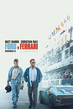 Também no mundo do automobilismo, o filme ‘Ford v Ferrari’ (2019) conta a história de uma equipe de engenheiros e designers estadunidenses, liderada pelo visionário automotivo Carroll Shelby e seu motorista britânico Ken Miles, interpretados por Matt Damon e Christian Bale.