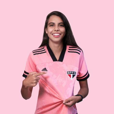 Lauren, também jogadora do São Paulo, foi mais uma atleta nas fotos de divulgação.