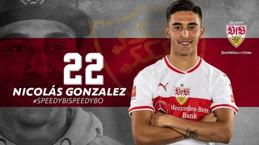 O atacante Nicolás González tem contrato até 2023 com o Sttutgart. O atacante de 22 anos começou no Argentino Juniors e hoje vale 12 milhões de euros (R$ 78,5 milhões).