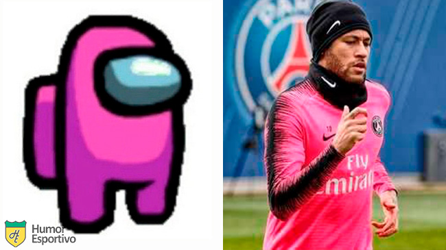 Neymar no Among US: tripulante rosa