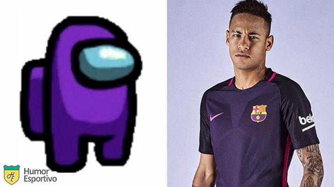 Neymar no Among US: tripulante roxo