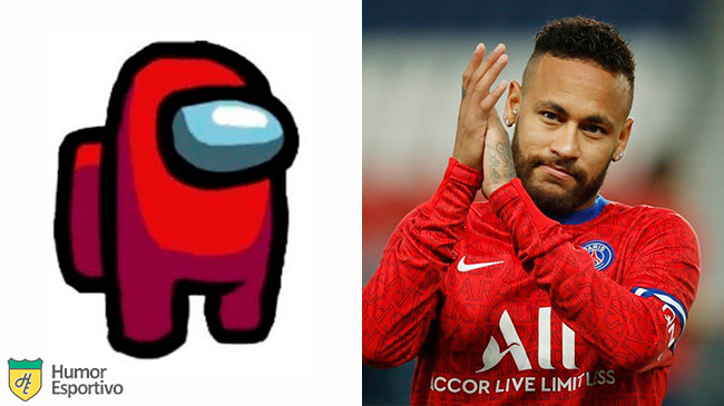 Neymar no Among US: tripulante vermelho