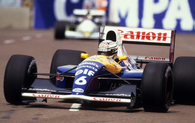 A Williams correu em 1991 com o FW14. Apesar de não sair com títulos, deu muito trabalho para a favorita McLaren