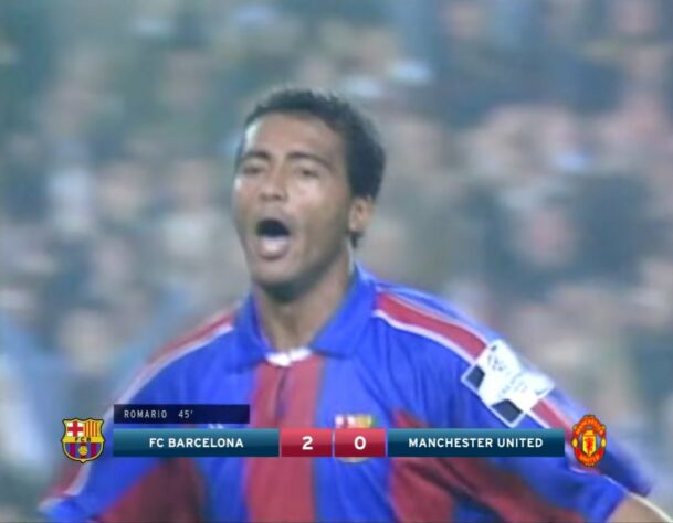 Barcelona x Manchester United - 1994/95 - Segundo no Grupo A - Um empate (2 x 2) e uma vitória (4 x 0) sobre o Manchester United