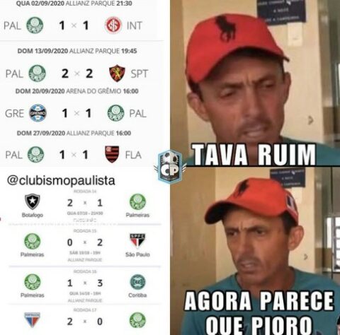 Brasileirão: os memes de Fortaleza 2 x 0 Palmeiras