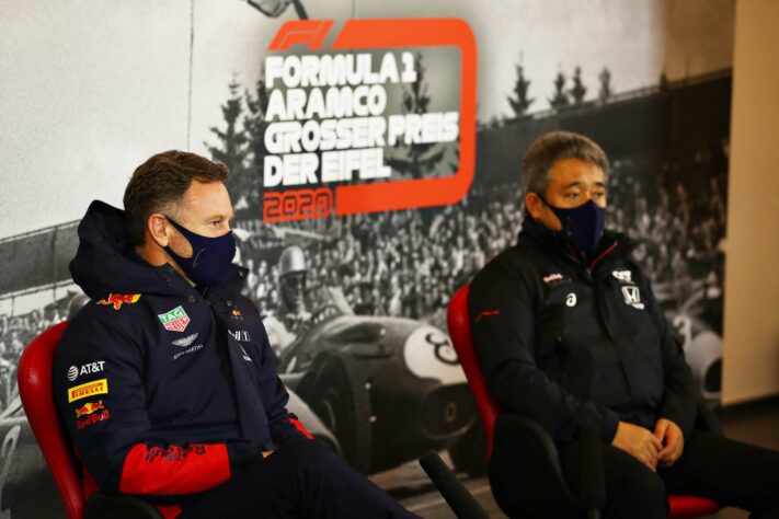 Christian Horner participou de uma coletiva pela primeira vez após o anúncio da Honda de saída da F1