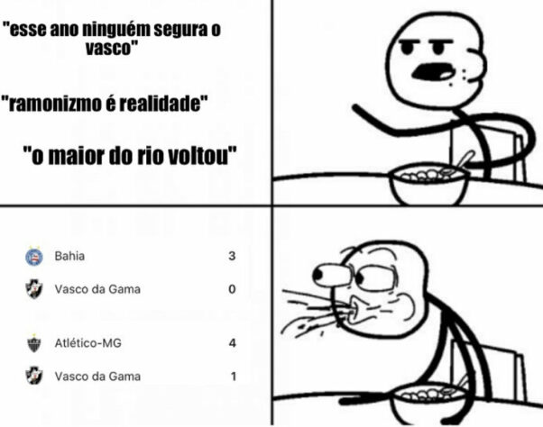 Brasileirão: os melhores memes de Bahia 3 x 0 Vasco da Gama