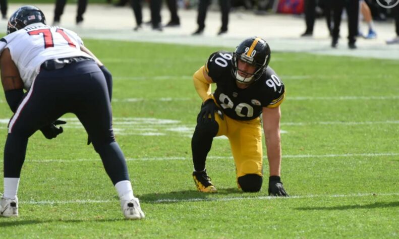 10º TJ Watt (Steelers): Único jogador defensivo da lista, Watt é o terror de quarterbacks e da OL rival, já tem 3.5 sacks no ano.