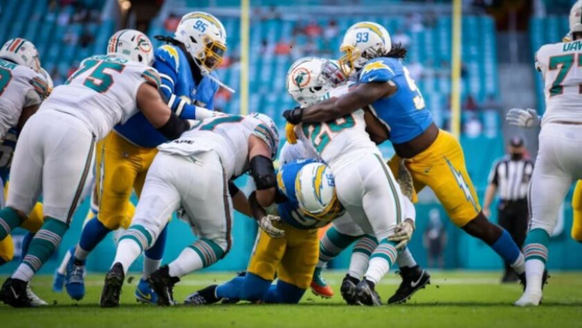 25° Los Angeles Chargers - Compete bem contra todo mundo, chega ao final com chances de vitória. Normalmente perde. O aspecto psicológico pode estar atrapalhando nos momentos decisivos.