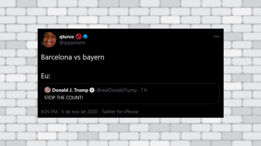 A recente goleada do Bayern de Munique por 8 a 2 sobre o Barcelona pela Champions League foi lembrada por alguns internautas