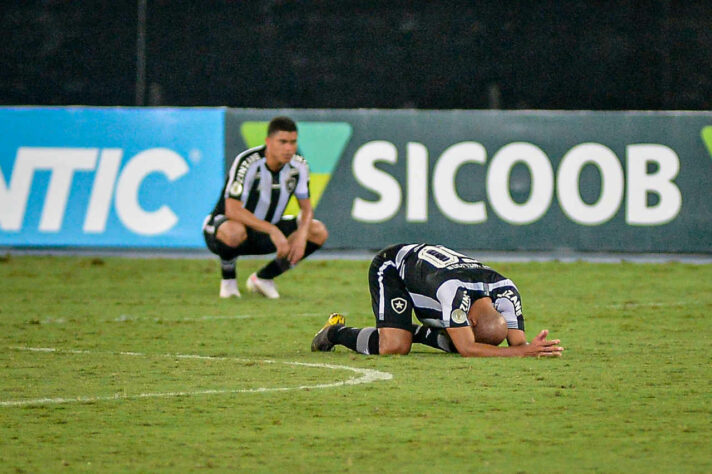 20º colocado – Botafogo (20 pontos/25 jogos): 0% de chances de ser campeão; 0% de chances de Libertadores (G6); 92,6% de chances de rebaixamento.