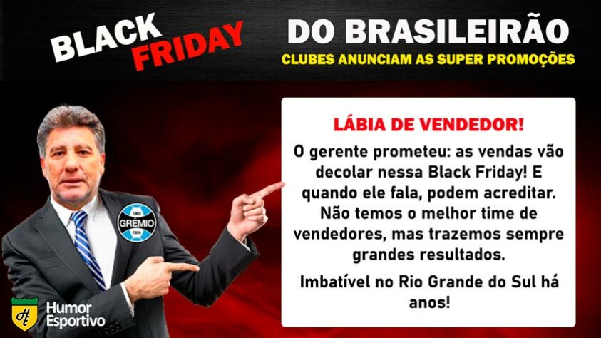 Black Friday: a promoção do Grêmio