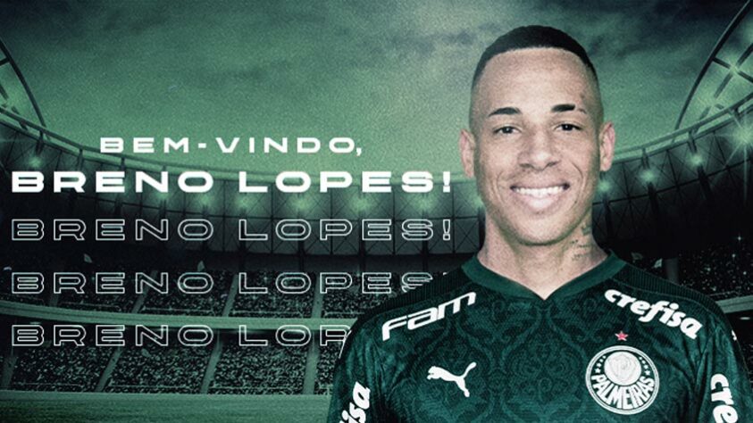 FECHADO - O Palmeiras anunciou, na tarde desta quarta-feira (11), a contratação do atacante Breno Lopes, de 24 anos. O Verdão pagou R$ 7,5 milhões ao Juventude por 50% dos direitos econômicos do atleta por um vínculo de quatro temporadas. Breno é um dos maiores destaques da Série B em 2020, da qual se despede como vice-artilheiro, com nove gols marcados.