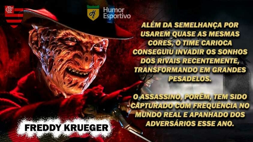 Sexta-feira 13: Flamengo seria o Freddy Krueger, do filme "A Hora do Pesadelo"